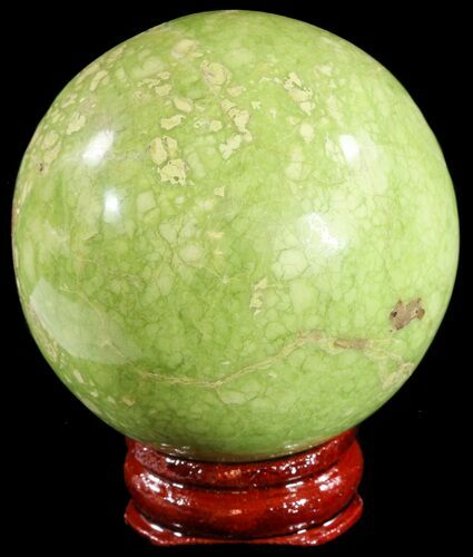 Polished Green Opal Sphere - Madagascar #55083